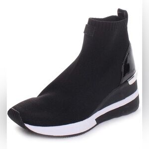 Michael Kors Skyler Knit Wedge Sneakers – Black, Size 7 (LNK)